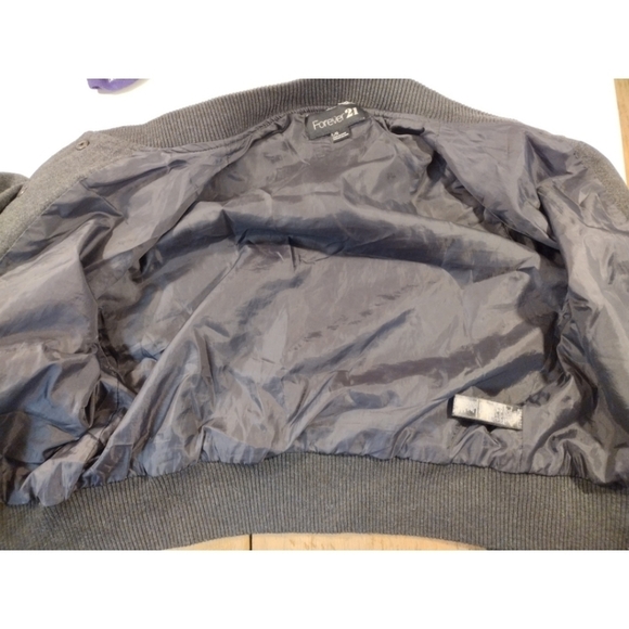 Forever 21 gray and red varsity jacket - Picture 5 of 11